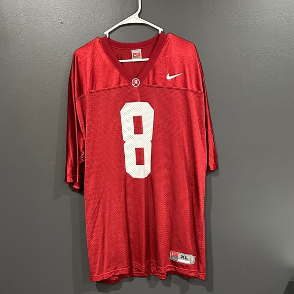 Alabama Nike Men's Crimson Jersey with White Number 8 XL - Picture 1 of 4